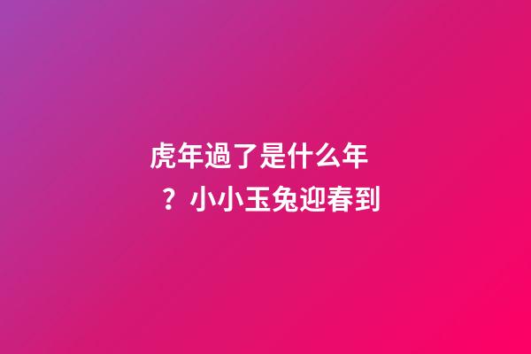 虎年過了是什么年？小小玉兔迎春到